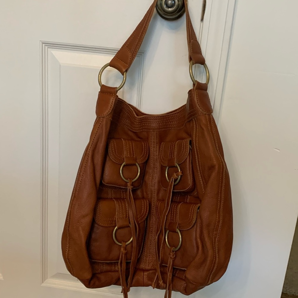 Vintage Banana Republic Brown large leather tote bag with tags